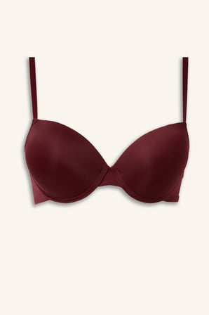 Push Up Micro Kaplı Yarım Dolgulu Balenli Tişört Bra
