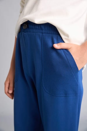 %100 Pamuk Jogger Fit Lacivert Eşofman Altı Erkek Çocuk