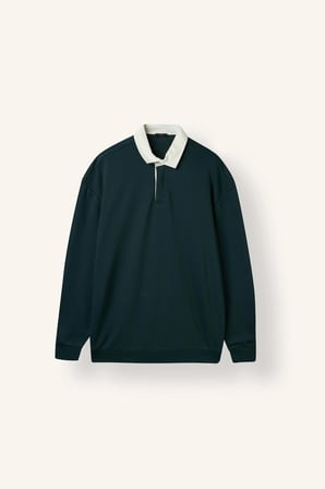 Boxy Fıt Polo Yaka Sweatshirt