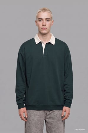 Boxy Fıt Polo Yaka Sweatshirt