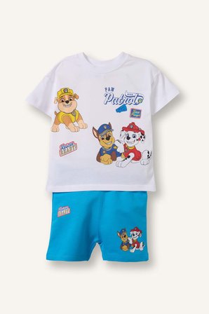 DeFacto Paw Patrol 2'li Lisanslı Beyaz Takım Erkek Bebek H4125A526HSWT83