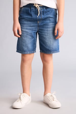 DeFacto %100 Pamuk Beli Lastikli Jean Şort Erkek Çocuk B5764A826HSNM28