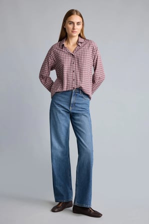Regular Fit Klasik Yaka Kareli Flanel Uzun Kollu Gömlek