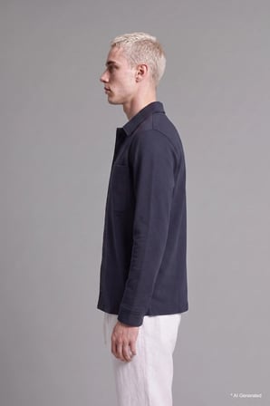 Defacto H6548AXNV146 Lacivert Regular Fit Çift Cepli Gömlek Ceket