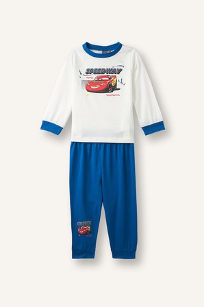 DeFacto Cars Baskılı Uzun Kollu Üst Lastikli Paça Alt 2'li Pijama Takımı Erkek Bebek I1766A526AUBE18