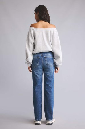 DeFacto Comfort Straıght Normal Bel Bilek Boy Yıkama Efektli Jean Pantolon D8155AX26AUNM28