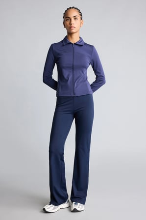 DeFacto Slim Fit Esnek Kumaş Gömlek Yaka Fermuarlı Sporcu Hırka H6015AX26SMIN277