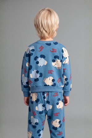 DeFacto Köpek Baskılı Bisiklet Yaka Sweatshirt Üst Lastikli Paça Alt 2'li Takım Erkek Bebek I0283A526AUBE227