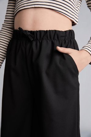 DeFacto Wıde Leg Siyah Pantolon Kız Çocuk H9663A826AUBK27