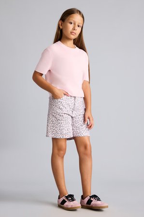 DeFacto %100 Pamuk Leopar Desenli Gabardin Şort Kız Çocuk I5509A826HSPN22