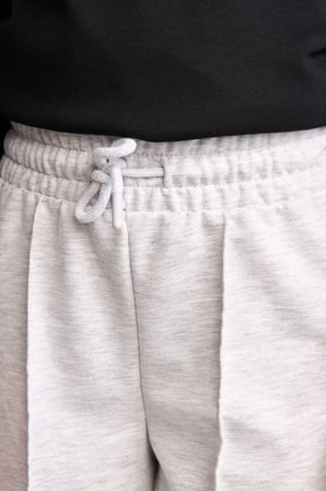 DeFacto Pamuklu Wıde Leg Açık Gri Melanj Pantolon Kız Çocuk I3104A826AUGR421