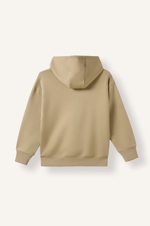 Regular Fit Kapüşonlu Baskılı Kanguru Cepli Kalın Kumaş Sweatshirt Erkek Çocuk