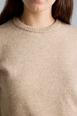 Regular Fit Bisiklet Yaka Triko Basic Kazak
