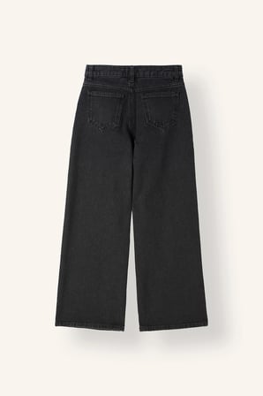Straight Fit Geniş Paça Jean Pantolon Kız Çocuk