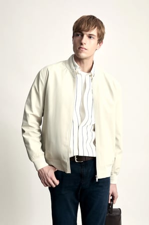 Slim Fit Bomber Yaka Fermuarlı Mont