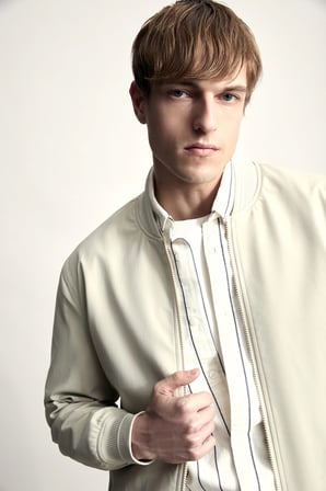 Slim Fit Bomber Yaka Fermuarlı Mont