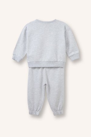 DeFacto %100 Pamuk Baskılı Sweatshirt Üst Lastikli Paça Alt 2'li Takım Kız Bebek I4475A526AUGR28