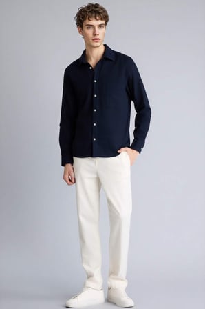 DeFacto REGULAR FIT %100 Pamuk Gömlek G7021AX26SMNV82