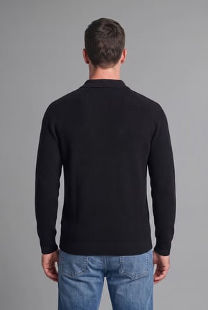 DeFacto Yarım Fermuarlı Polo Yaka Standart Fit Triko Kazak H7182AX26AUBK81