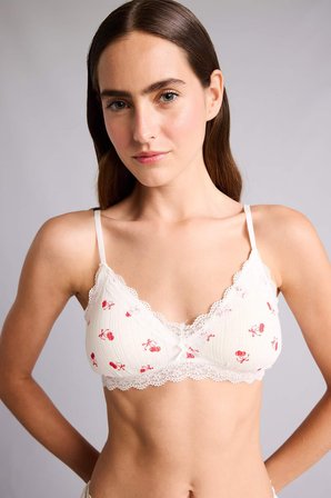 Dantel Detaylı Çıkarılabilir Kap Pedli Balensiz Açık Pembe Bralet