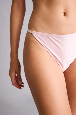 Dantel Detaylı Saten Brazılıan Açık Pembe Külot