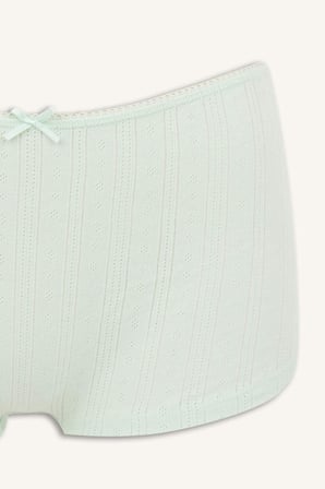DeFacto Delikli Dokuma Desenli Fiyonk Detaylı Nane Yeşili Boxer H3650AX26SPGN1139