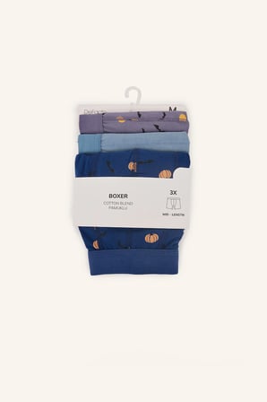 Regular Fıt Desenli Normal Bel 3'lü Boxer