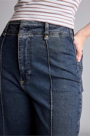DeFacto Culotte Yüksek Bel Jean Yıkamalı Pantolon F5537AX26SPNM85