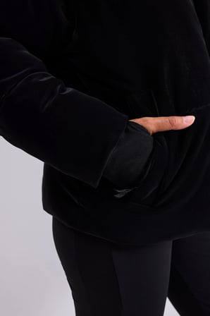 Regular Fit Dik Yaka Şişme Suni Deri Mont