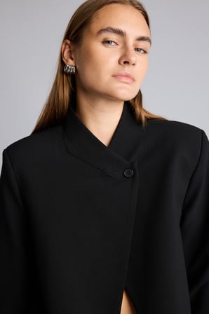 Oversıze Hakim Yaka Blazer Ceket