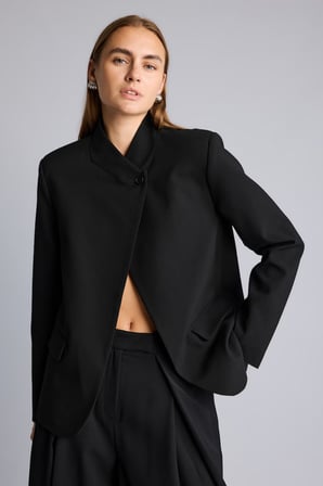 Oversıze Hakim Yaka Blazer Ceket