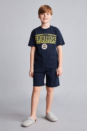 Fenerbahçe Kısa Kollu Pijama 
Üst Şort Pijama Alt 2'li Pijama Takımı Erkek Çocuk