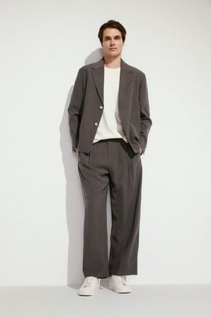 DeFacto Oversıze Blazer Koyu Hakı Ceket H7041AX26SMKH522