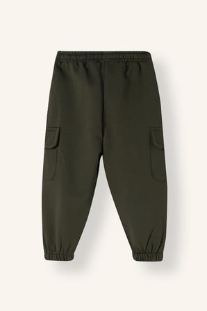 Jogger Fıt Kalın Sweatshirt Kumaşı Pantolon Erkek Bebek