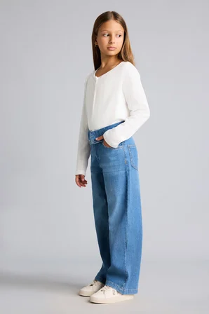 Wıde Leg Pantolon Kız Çocuk