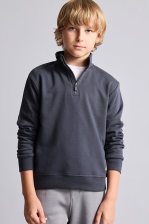 DeFacto Oversize Yarım Fermuarlı Dik Yaka Sweatshirt Erkek Çocuk H7132A826AUAR31