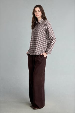 DeFacto Regular Fit Geniş Paça Pileli Keten Pantolon H3264AX26AUBN340