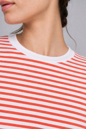 DeFacto Standart Fit Bisiklet Yaka Çizgili Geniş Kollu Sporcu Tişörtü I3199AX26AUOG170