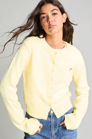 DeFacto Slim Fit Bisiklet Yaka Düğmeli Triko Basic Hırka E8236AX26AUYL238