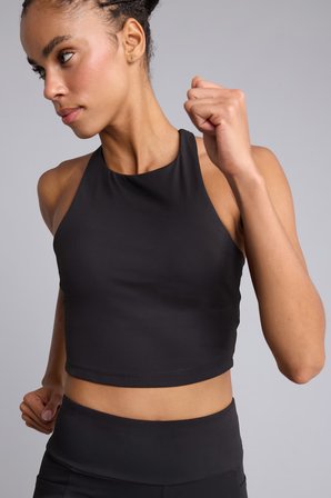 DeFacto Ultra Yumuşak Orta Destekli Bisiklet Yaka Crop Sporcu Bra H5306AX26AUBK81