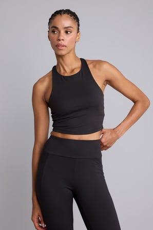 DeFacto Ultra Yumuşak Orta Destekli Bisiklet Yaka Crop Sporcu Bra H5306AX26AUBK81