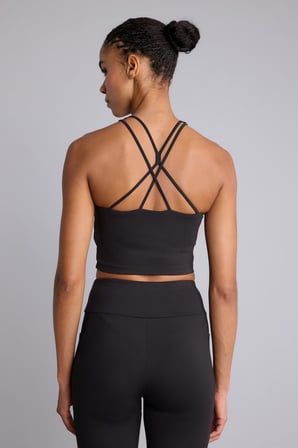 DeFacto Ultra Yumuşak Orta Destekli Bisiklet Yaka Crop Sporcu Bra H5306AX26AUBK81