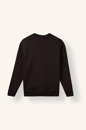 Boxy Fıt Bisiklet Yaka Baskılı Sweatshirt