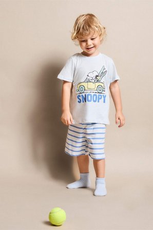 DeFacto %100 Pamuk Beşiktaş Tişört Şort Pijama Takımı Erkek Çocuk H3501A526SMBE61