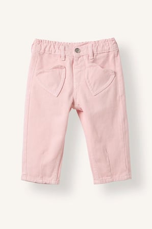 DeFacto Kalp Cep Detaylı Beli Lastikli Barrel Fit Gabardin Pantolon Kız Bebek H9303A526AUPR66