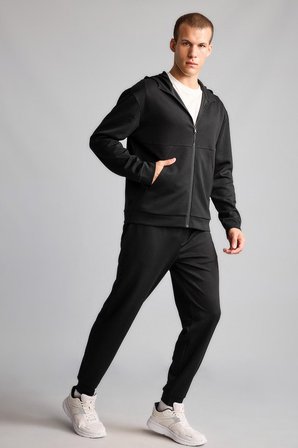 DeFacto Ultra Yumuşak Slim Fit Standart Paça Skuba Dalgıç Kumaş Jogger Eşofman Altı Z9112AZ26AUBK81