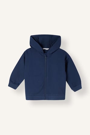 Kapüşonlu Sweatshirt Kumaşı Hırka Erkek Bebek