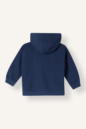 Kapüşonlu Sweatshirt Kumaşı Hırka Erkek Bebek