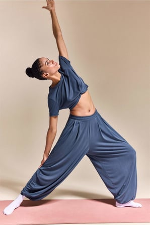 Wıde Leg Standart Paça Standart Boy Modal Sporcu Pantolon