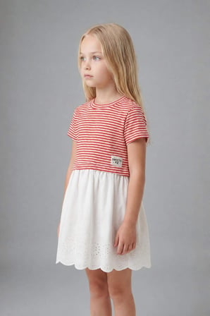 DeFacto Çizgili Elbise Kız Bebek H2172A526SMRD63
